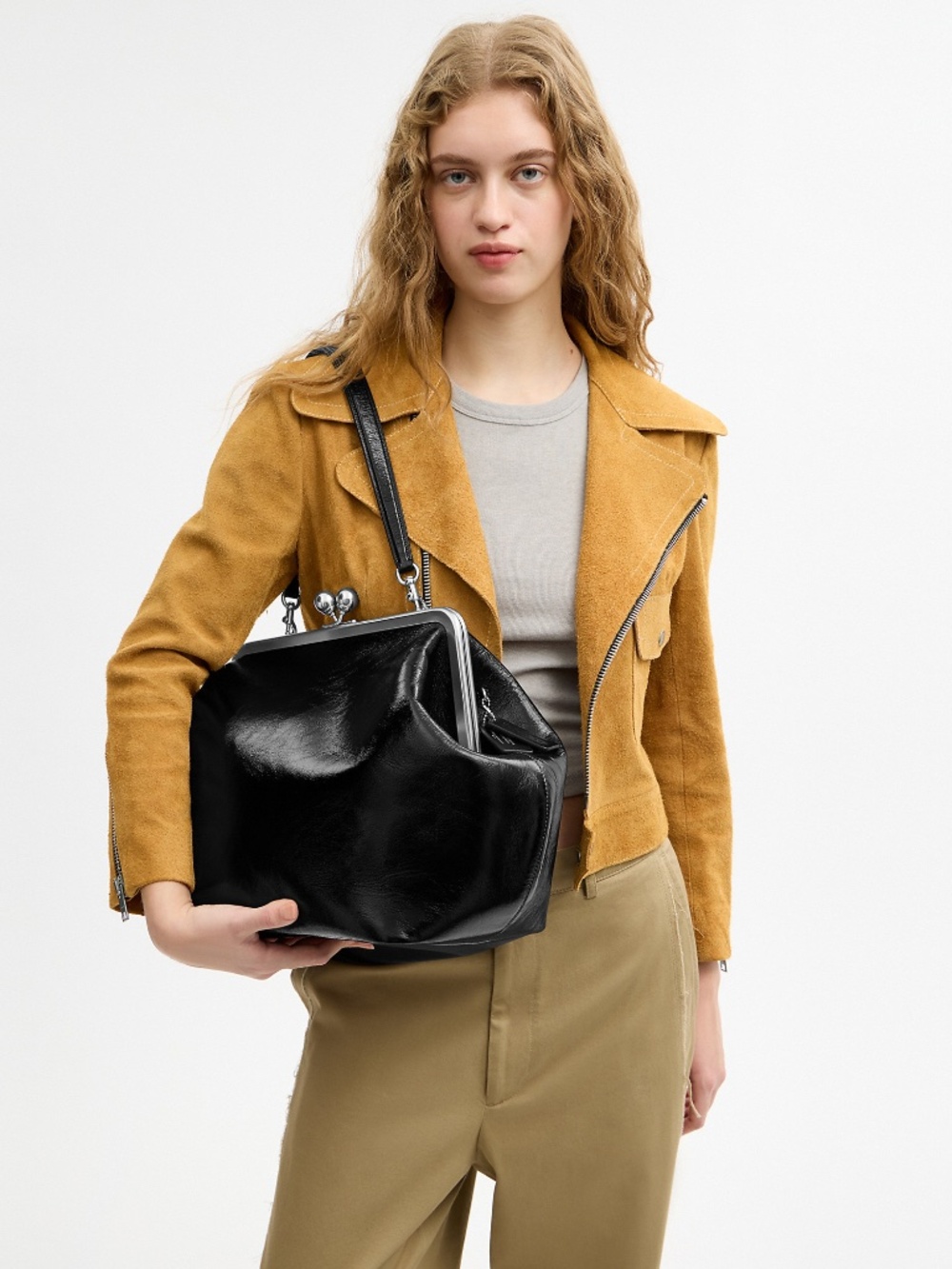 Coach Large Kisslock Frame Bag